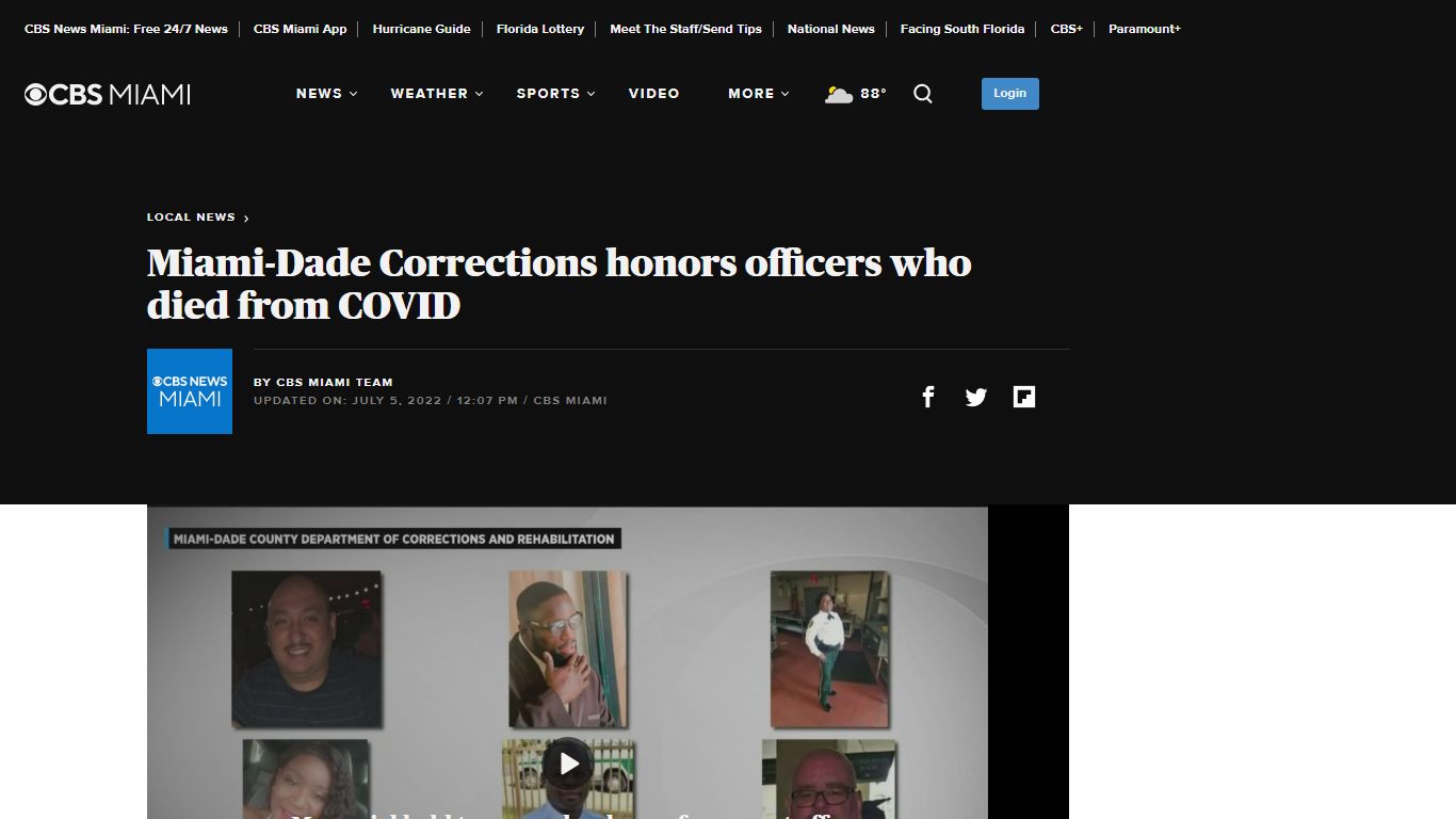 Miami-Dade Corrections honors officers who died from COVID