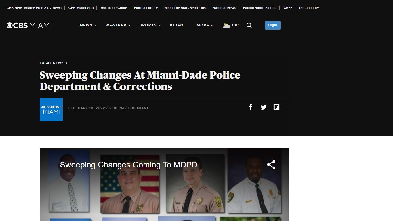 Sweeping Changes At Miami-Dade Police Department & Corrections